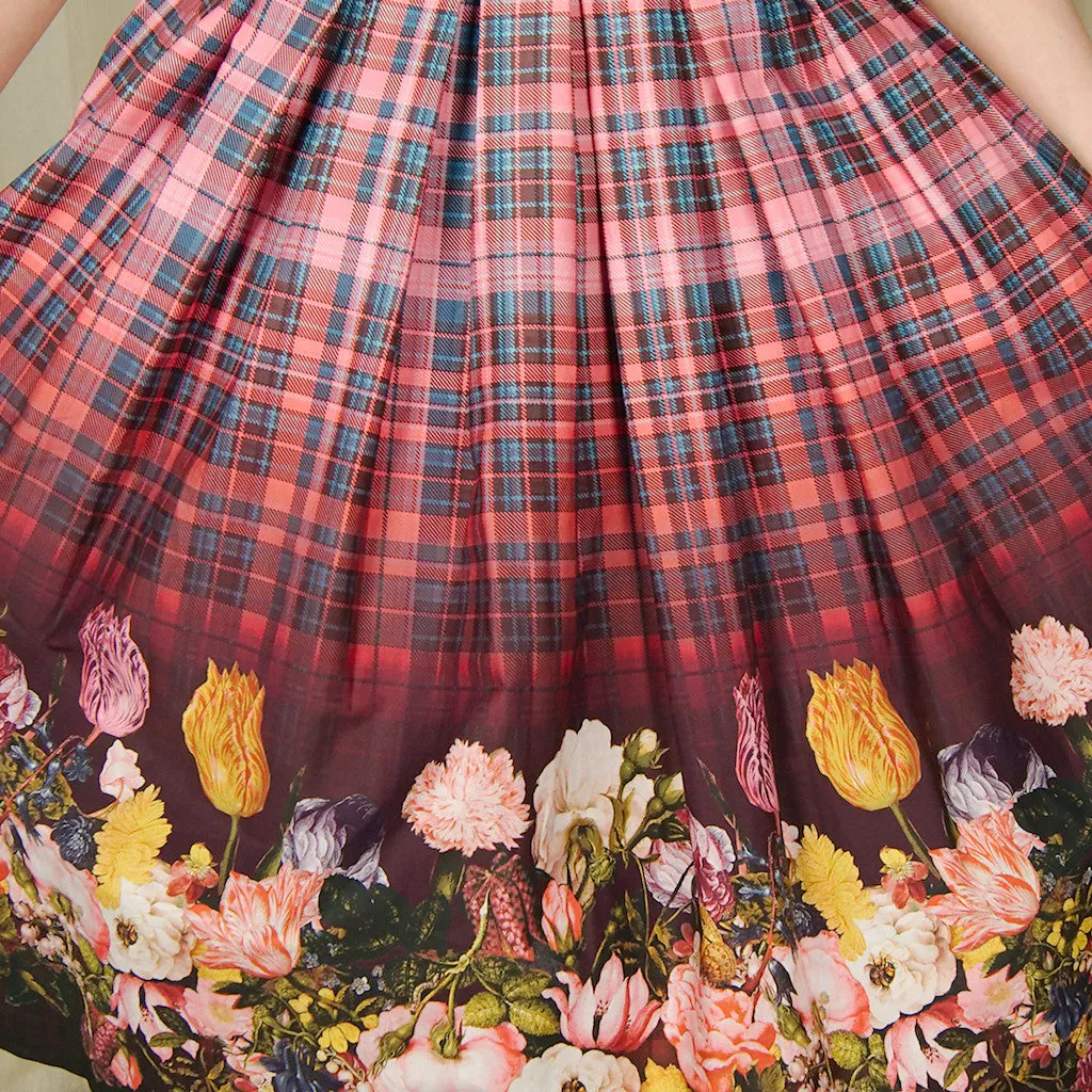 Tulipa Floral Plaid Skirt