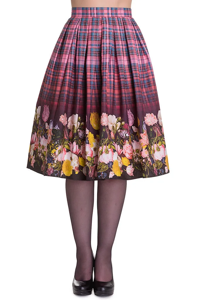 Tulipa Floral Plaid Skirt