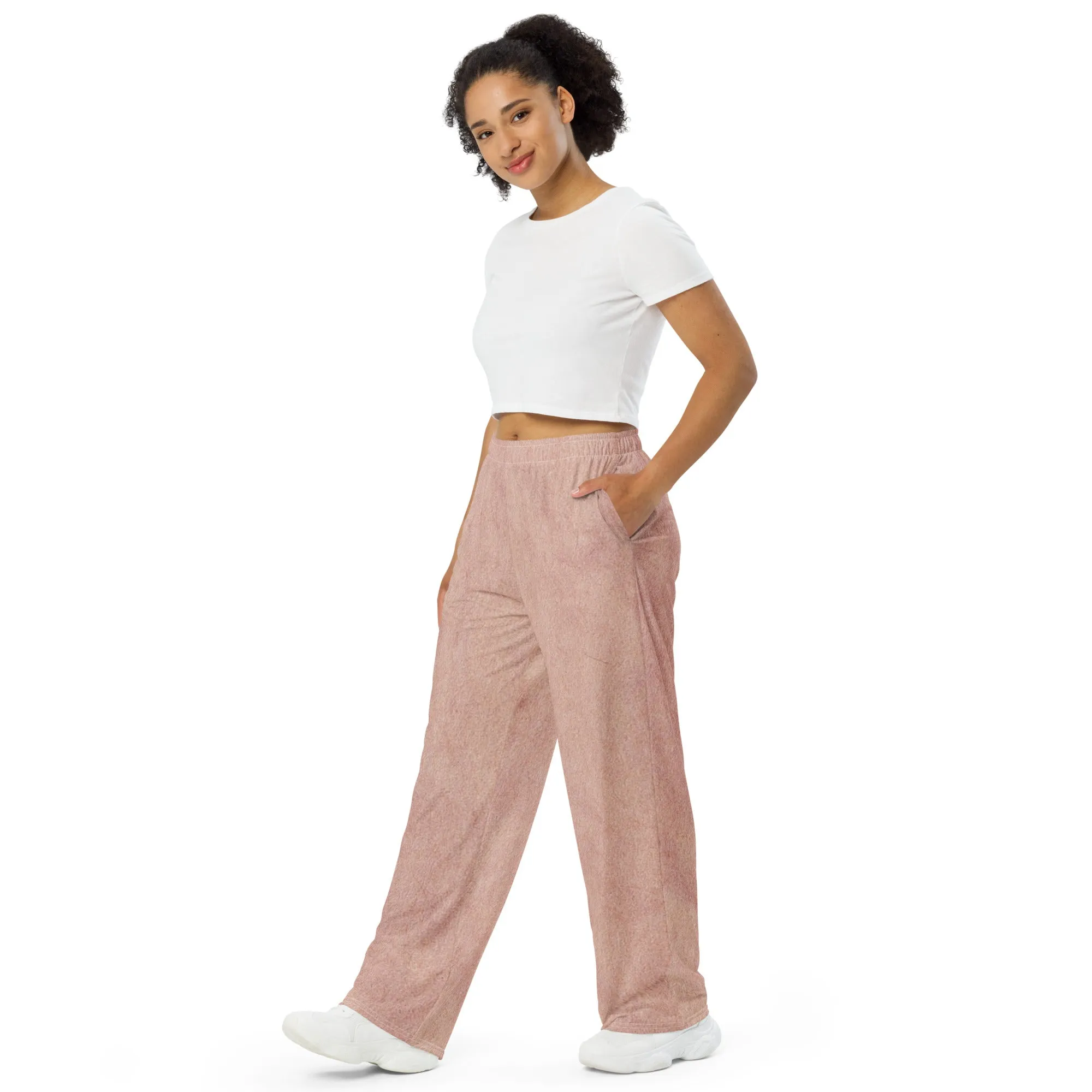Urban Pink All-over print unisex wide-leg pants