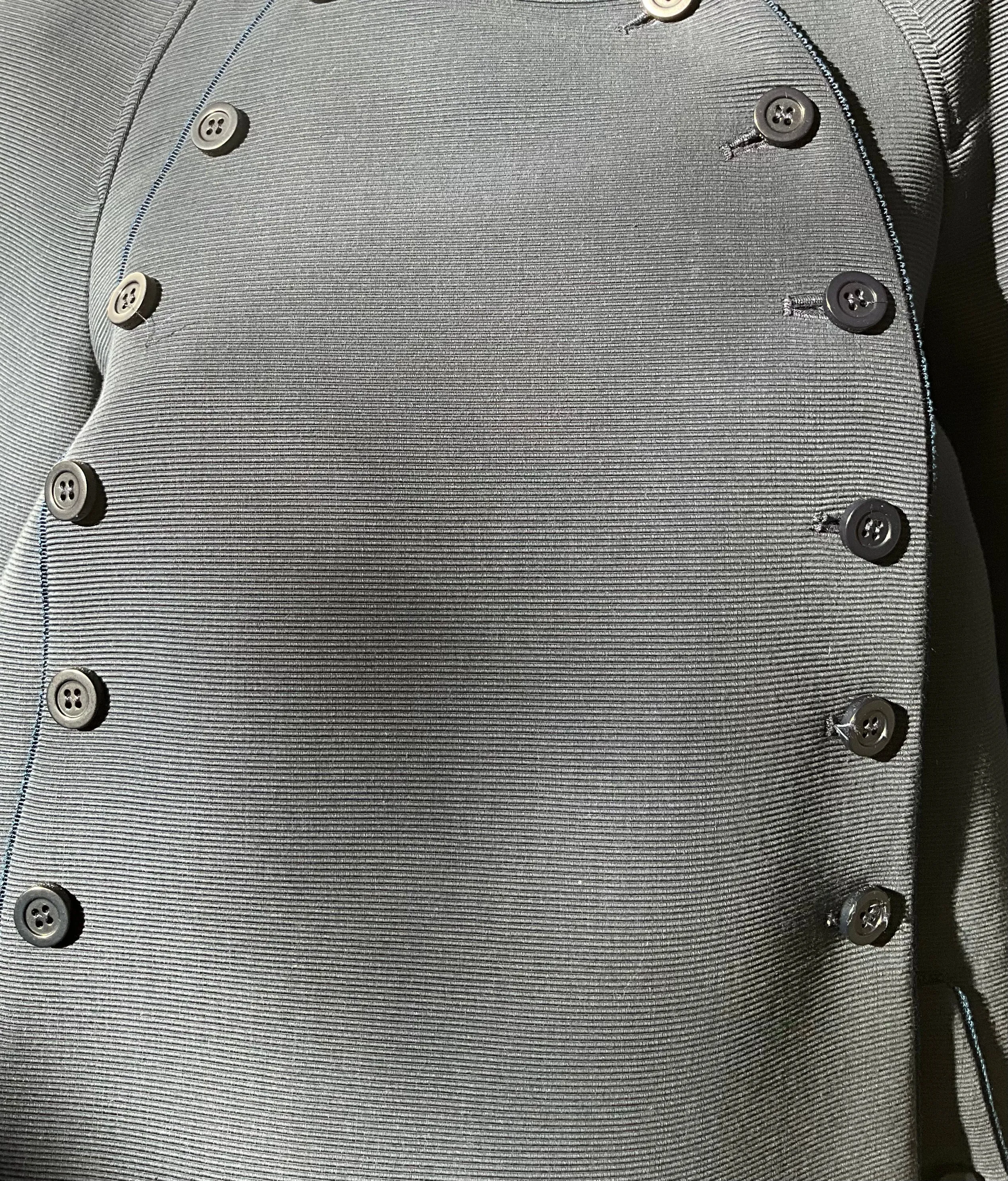 Vintage 1990s Navy Escada Double Breast Swing Jacket, S-M