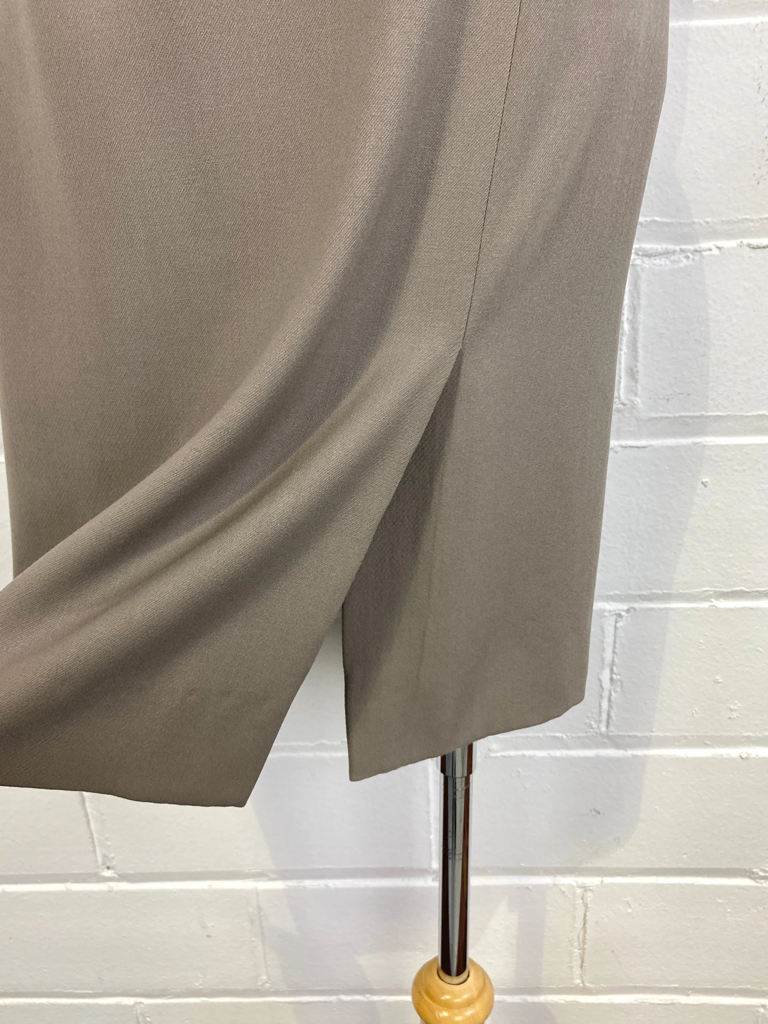 Vintage 90s Green Wool Giorgio Armani Skirt Suit, Small