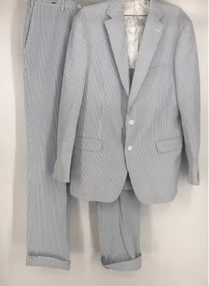 Vintage NWT Haspel Women's Ice Blue Blazer & Pants 2 Piece Suit Set - Size 40X44