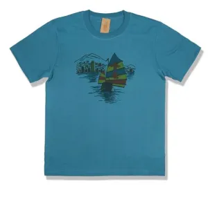 Vintage Old School Oriental Style Hong Kong 70s CT012 T-Shirt S-XL Blue