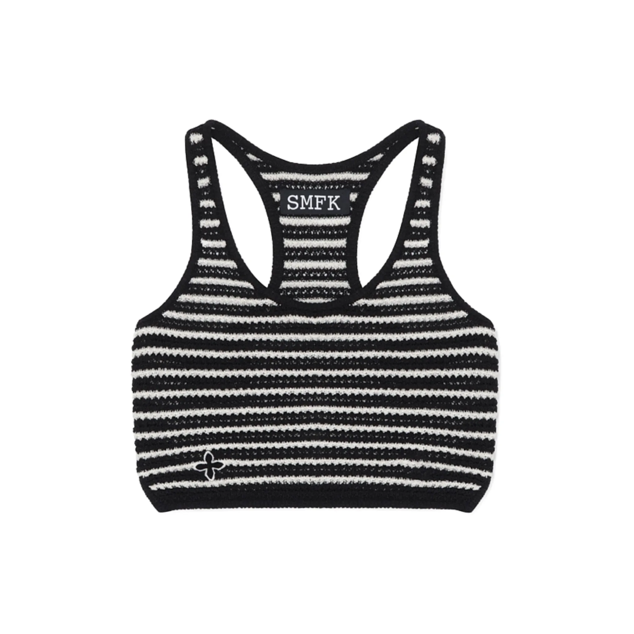 Vintage School Striped Knit Vest Black