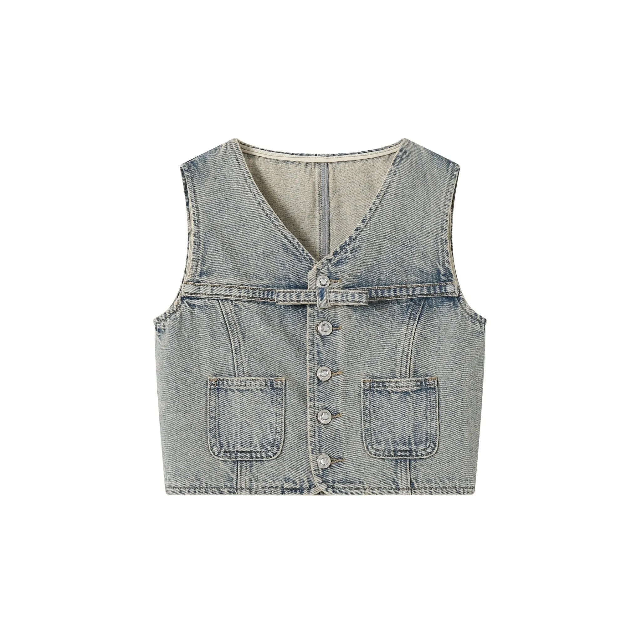 Vintage Washed Denim Vest