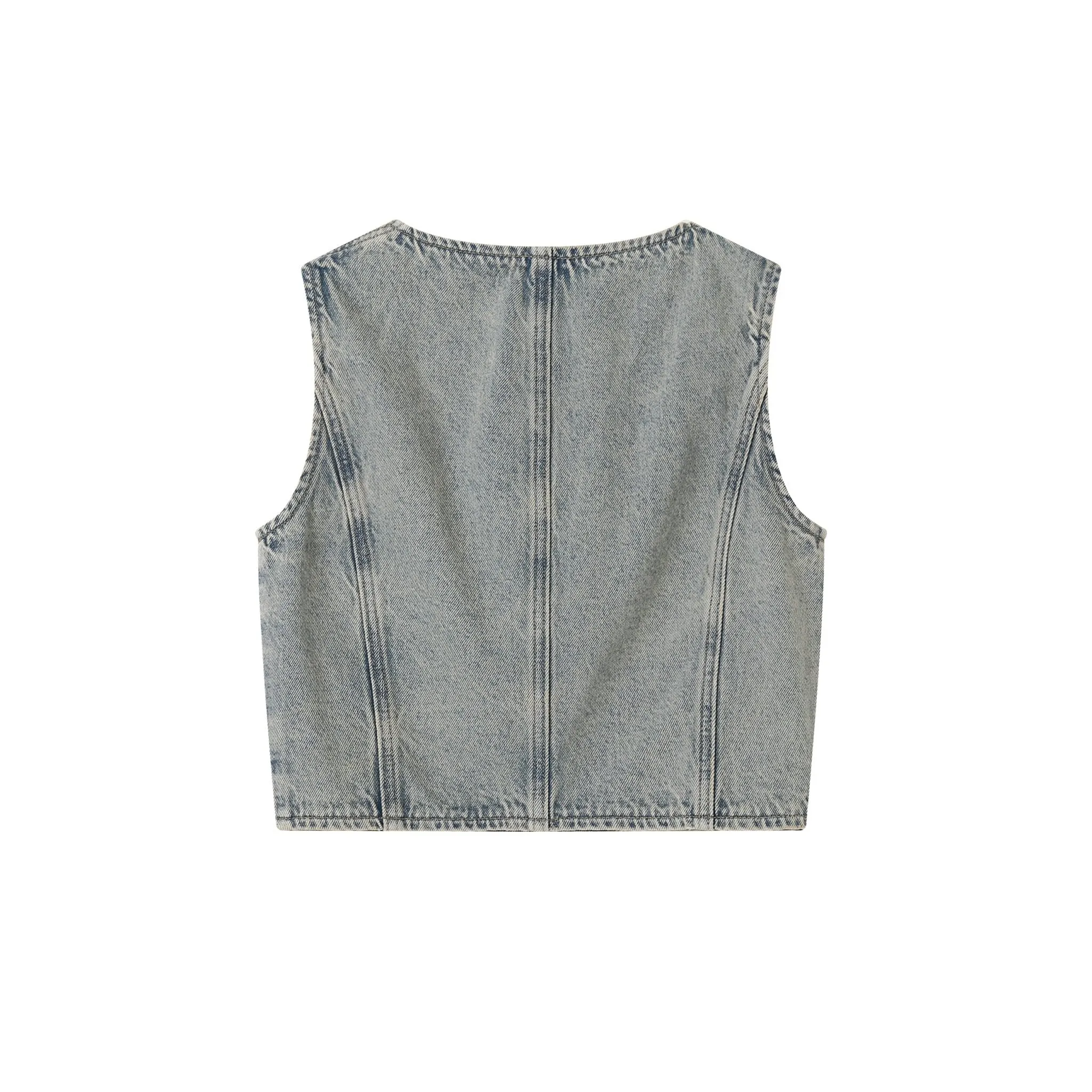 Vintage Washed Denim Vest