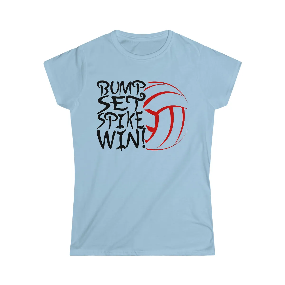 Volleyball Bump Set Spike Win Women's Softstyle Tee