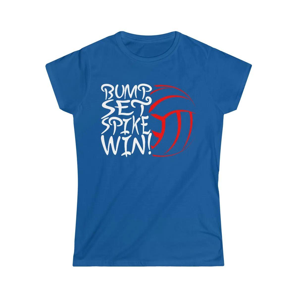 Volleyball Bump Set Spike Win Women's Softstyle Tee