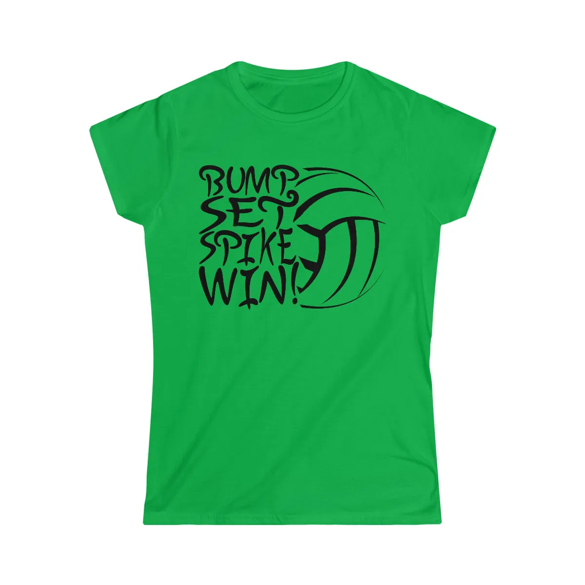 Volleyball Bump Set Spike Win Women's Softstyle Tee
