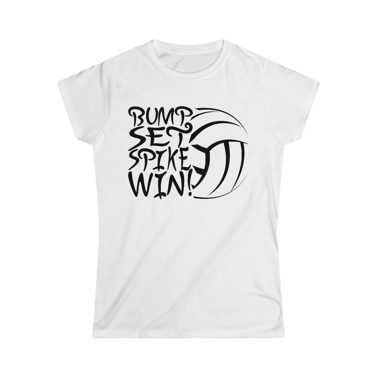 Volleyball Bump Set Spike Win Women's Softstyle Tee