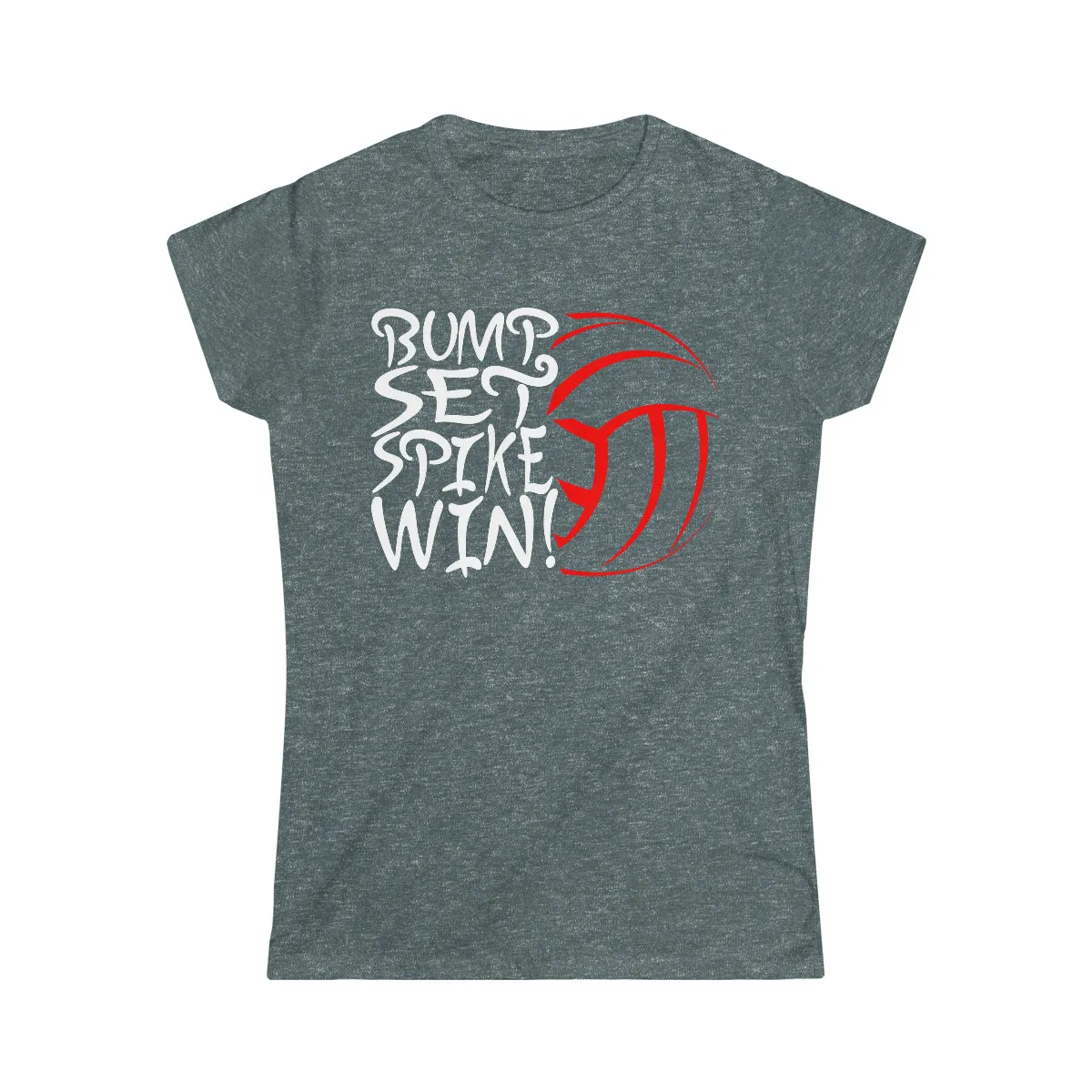 Volleyball Bump Set Spike Win Women's Softstyle Tee