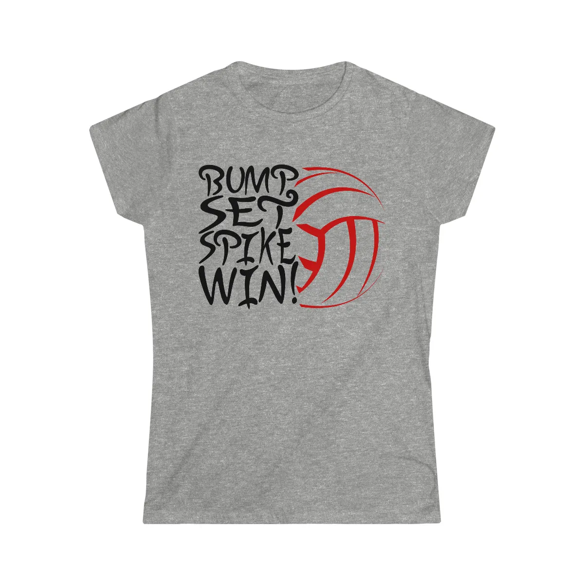 Volleyball Bump Set Spike Win Women's Softstyle Tee