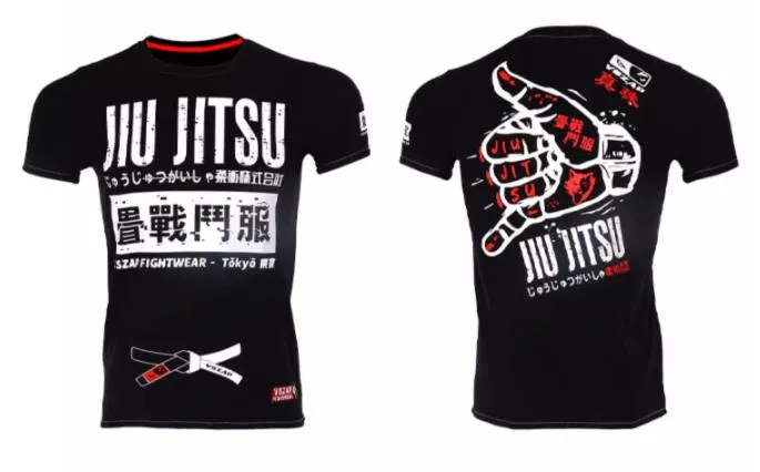 Vszap Jiu Jitsu VT007 Muay Thai Boxing T-Shirt S-4XL Black