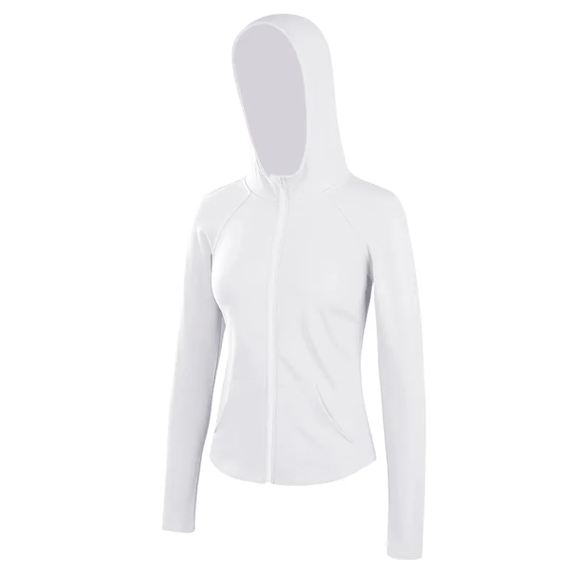 Wake up Slim-Fit Hood Cycling Running Women's Sport Coat