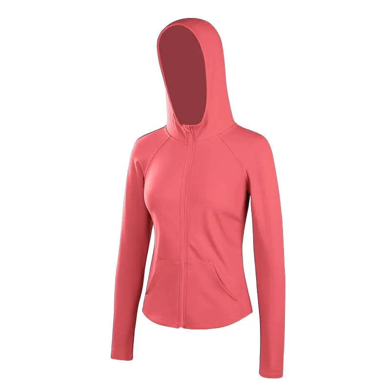 Wake up Slim-Fit Hood Cycling Running Women's Sport Coat
