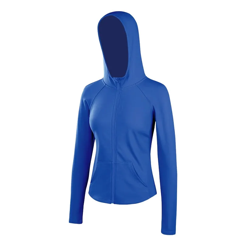 Wake up Slim-Fit Hood Cycling Running Women's Sport Coat