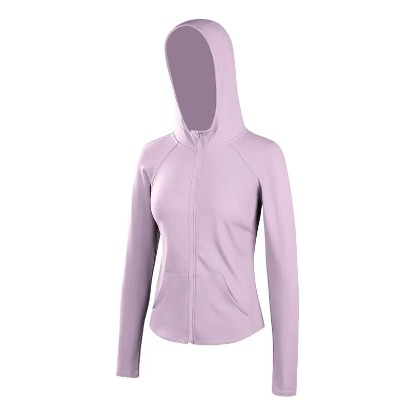Wake up Slim-Fit Hood Cycling Running Women's Sport Coat