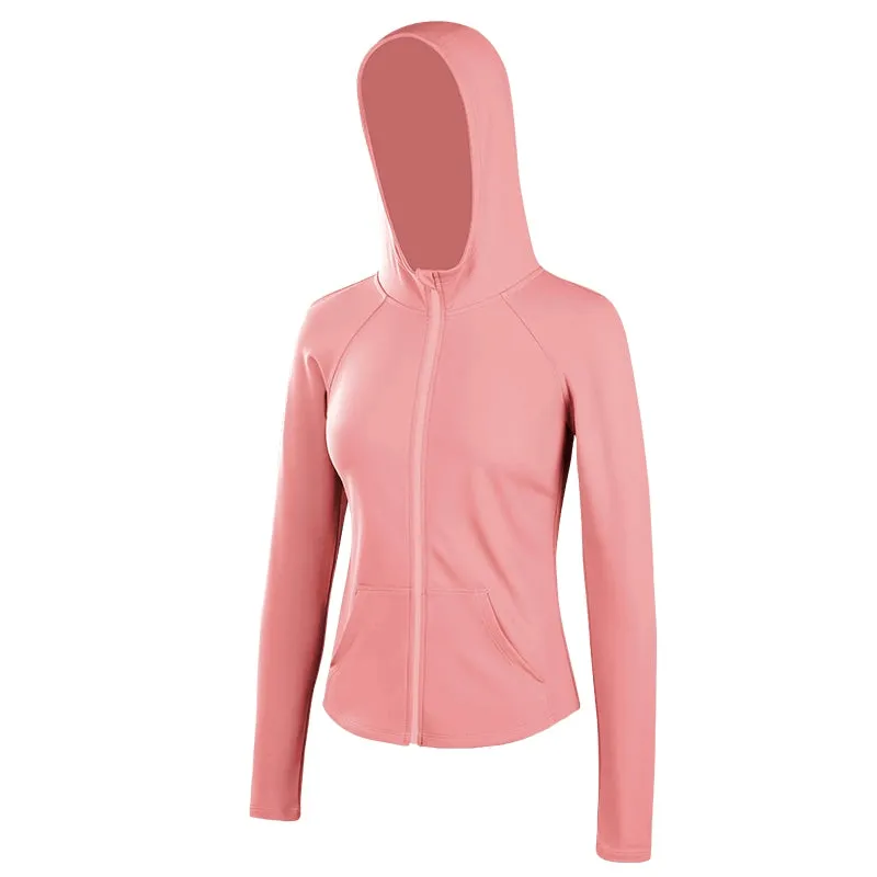 Wake up Slim-Fit Hood Cycling Running Women's Sport Coat