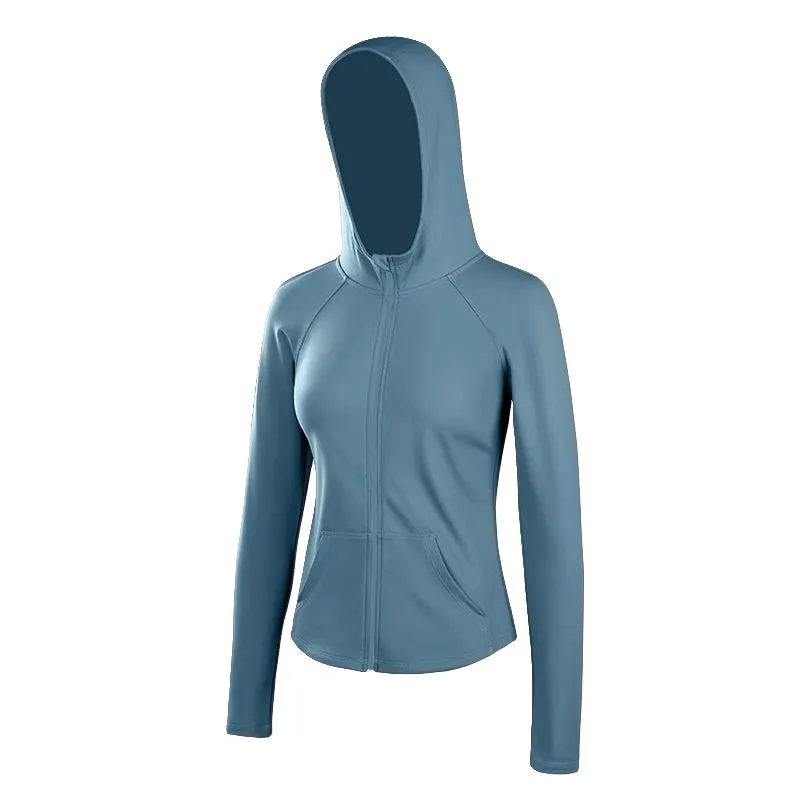 Wake up Slim-Fit Hood Cycling Running Women's Sport Coat