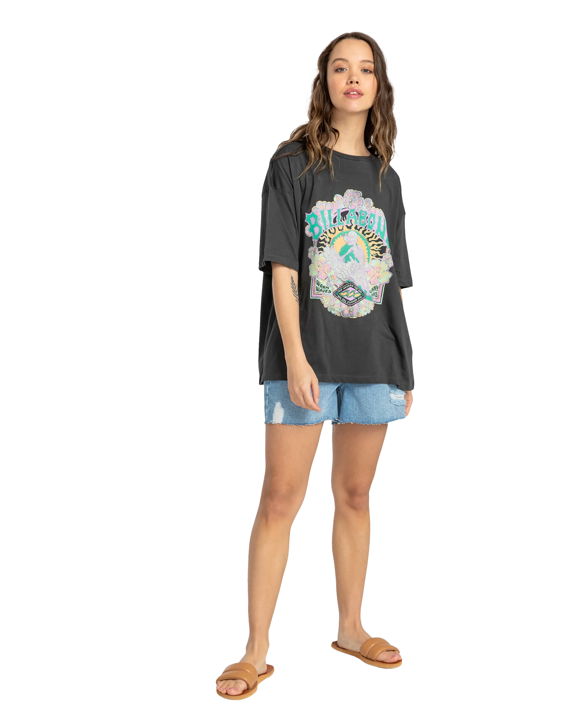 Warm Waves T-Shirt in Off Black