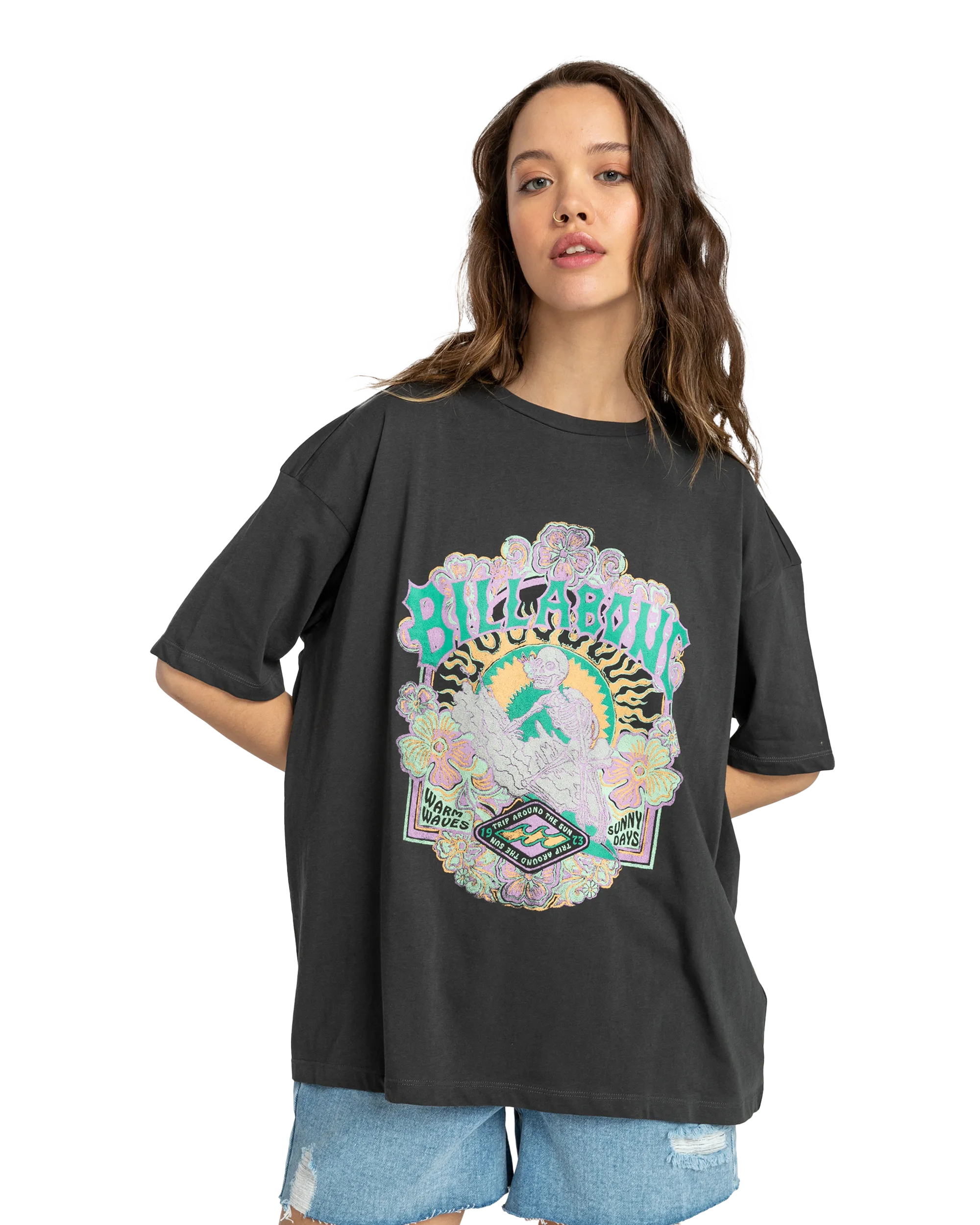 Warm Waves T-Shirt in Off Black
