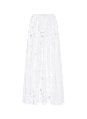 White Crochet Broderie Skirt
