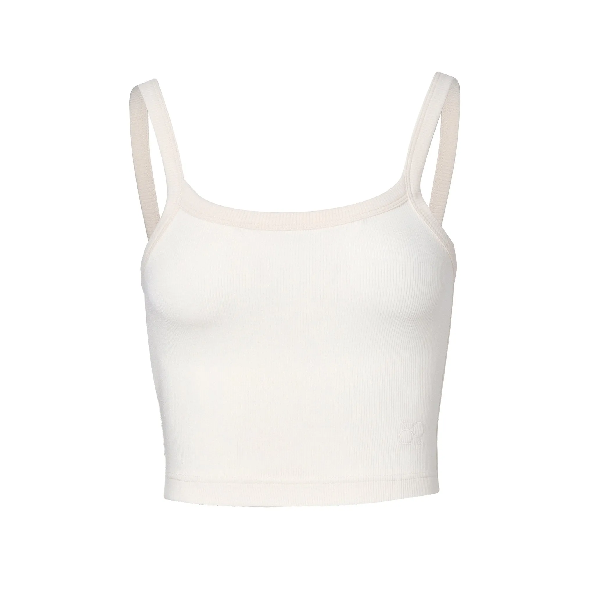 White Knitted Short Tank Top