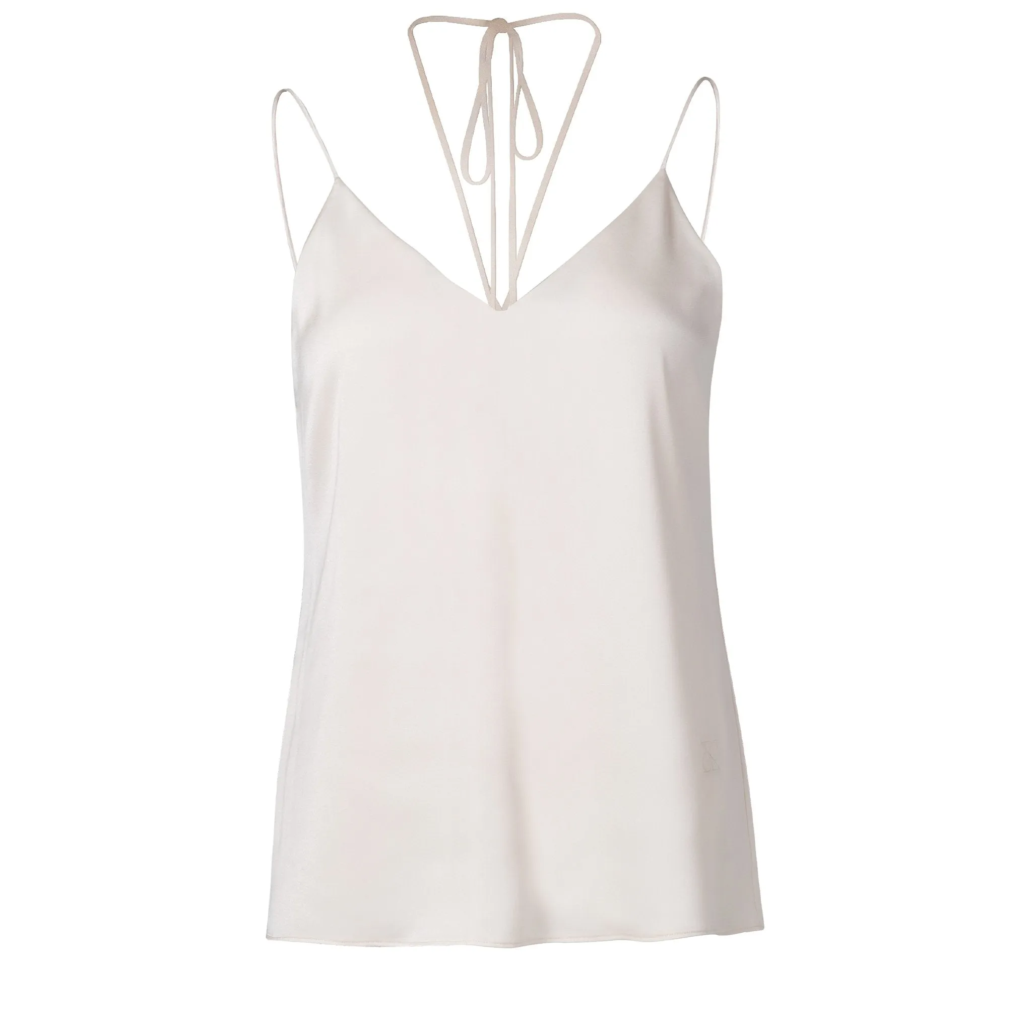 White Lace Up Camisole