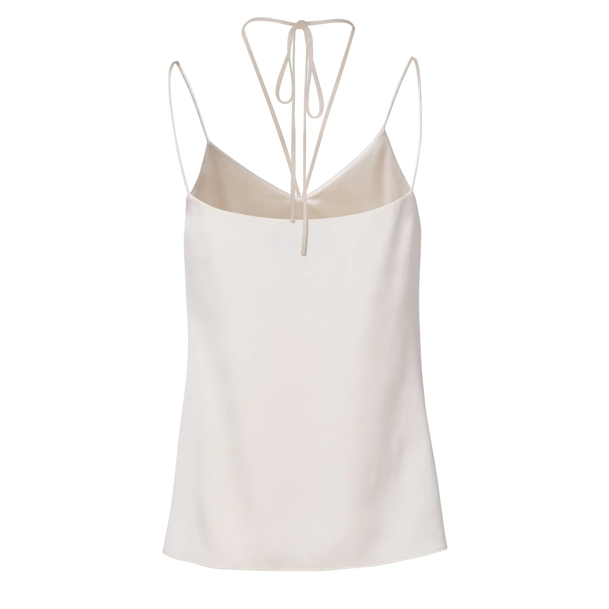 White Lace Up Camisole