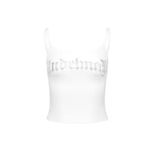 White Rhinestone Camisole