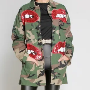 Wholesale women's camouflage plus size denim jackets 6XL（CL8211)