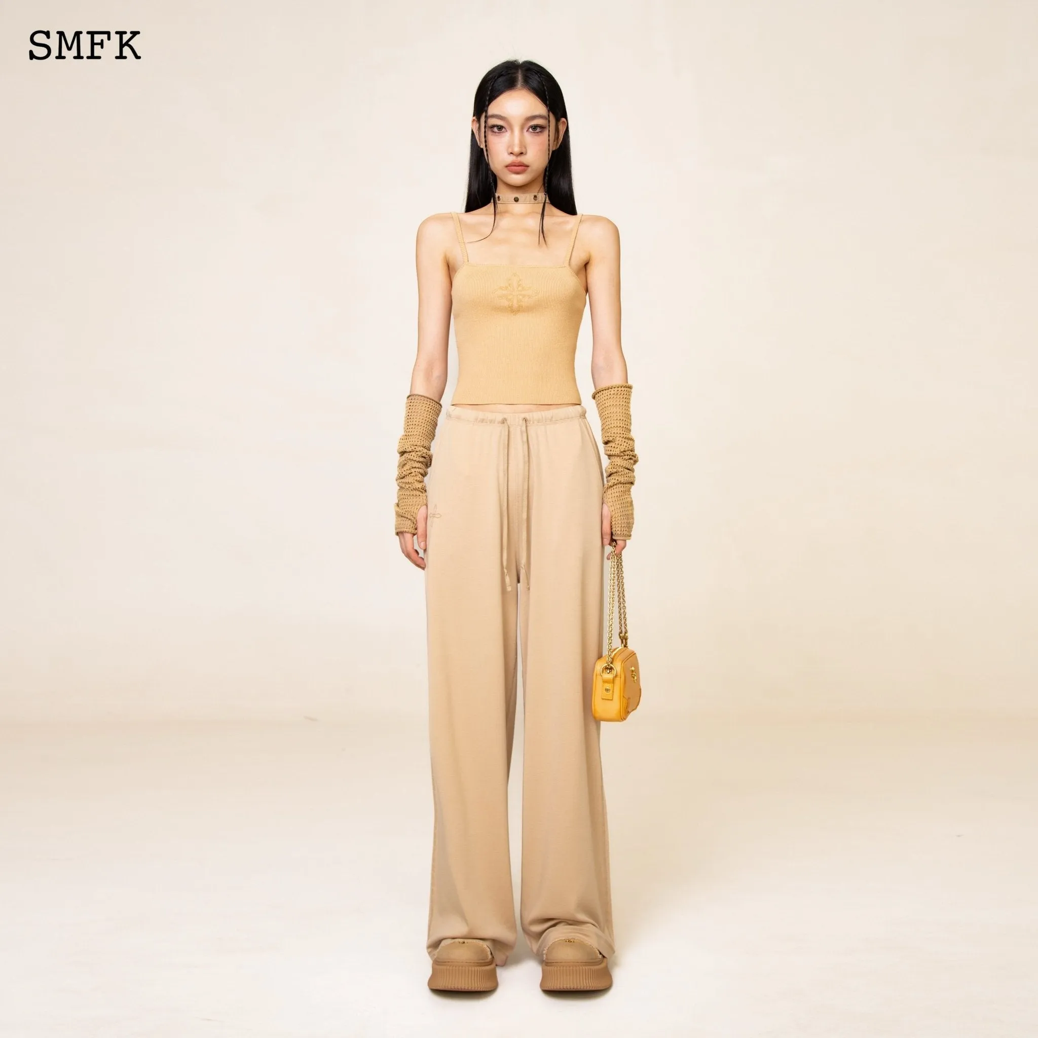 WildWorld Cross Knitted Crop Top