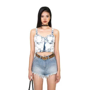 WildWorld Stray Retrograde Denim Corset Vest
