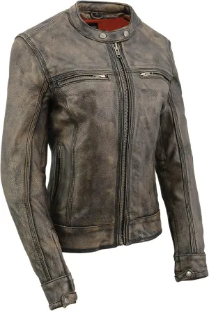 Women Antique Distressed Vintage Sheep Leather By TJS