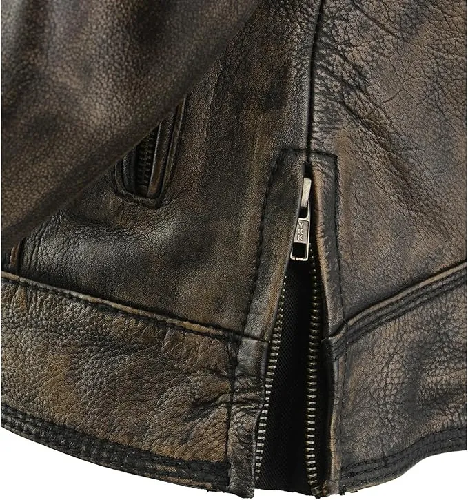 Women Antique Distressed Vintage Sheep Leather By TJS