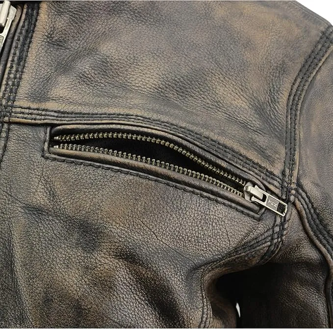 Women Antique Distressed Vintage Sheep Leather By TJS