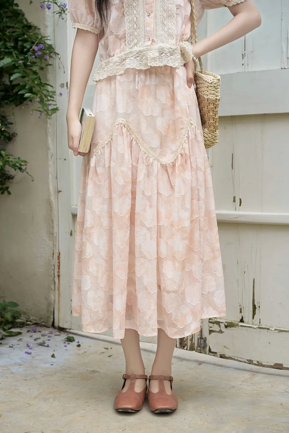 Women Floral Blouse and Maxi Skirt Set Separately Sold
