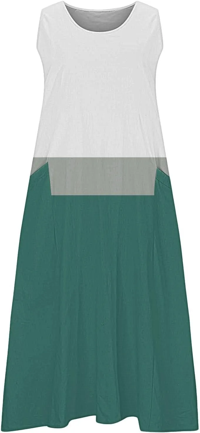 Women Summer Dresses Summer Dresses for Women Plus Size Beach Dress Casual Sundresses Sexy Sleeveless Dress Flowy