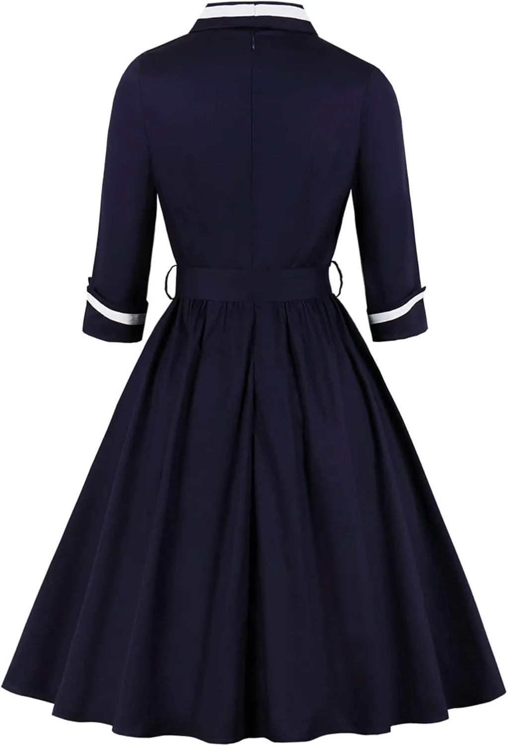 Women Vintage Evening Dress V Neck Long Sleeve Cocktail A Line Midi Gown Wedding Guest Bodycon Prom Dresses