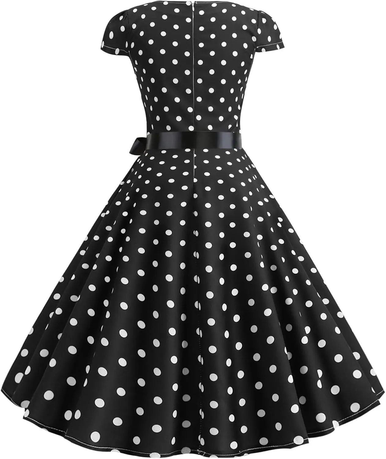 Women's 1950s Vintage Rockabilly Tea Dress Polka Dot 50's 60's Wedding Dress