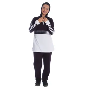 Women's 2 Pcs Sports Set Hooded Long Sleeve -7092