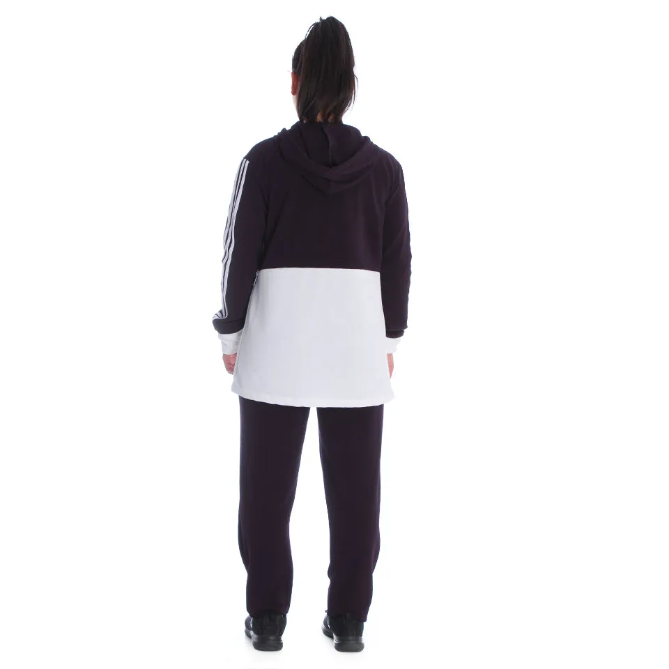 Women's 2 Pcs Sports Set Hooded Long Sleeve -7092