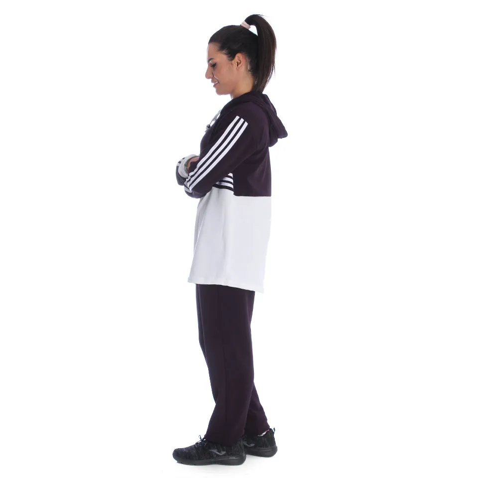 Women's 2 Pcs Sports Set Hooded Long Sleeve -7092