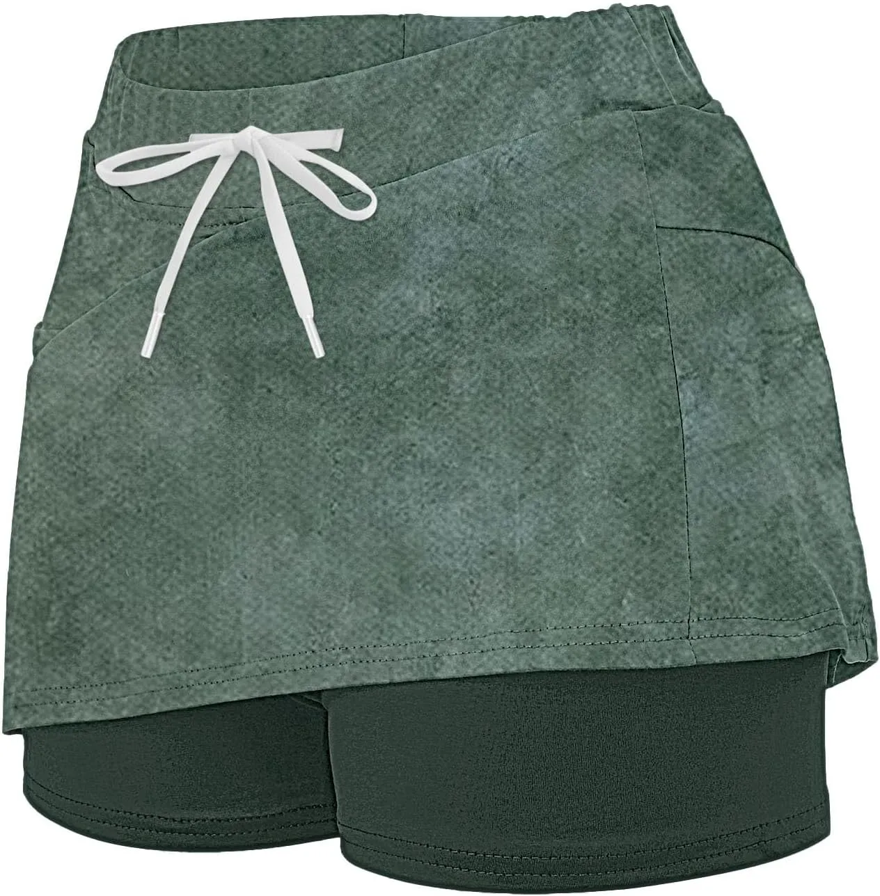 Womens Activewear Pleated Tennis Skirts Fade Pattern Printed Culottes Skinny Mid Waisted Workout Summer Fashion Skirt