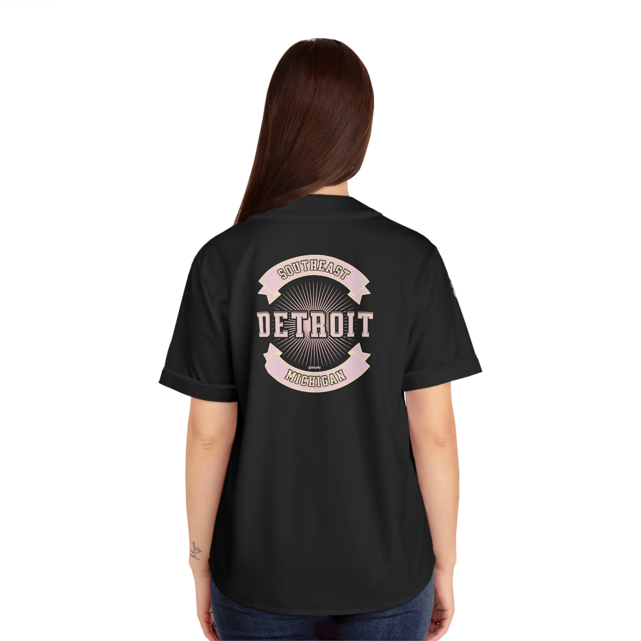 Women's Baseball Jersey (AOP) Southeast Michigan Detroit