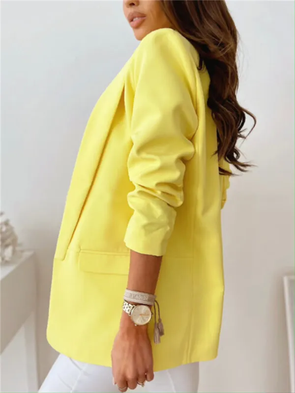 Women's Blazer with Pockets and Lapel