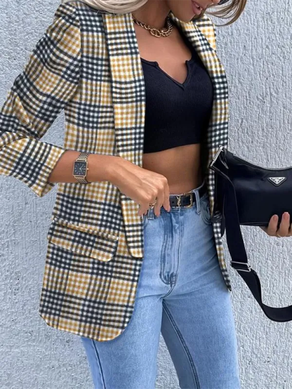 Women's Blazer with Pockets and Lapel