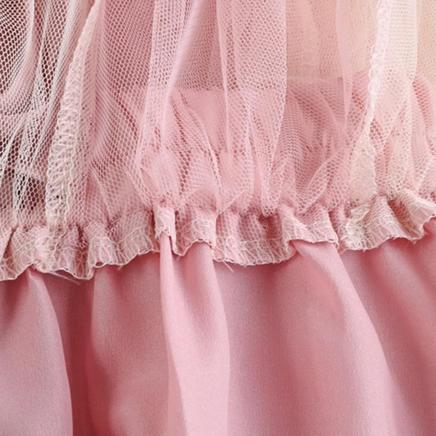 Women's Breathable Mesh Skirts Summer Fashion Elegant Pleated Layered Tutu Skirt Solid Flowy Evening Party Skorts