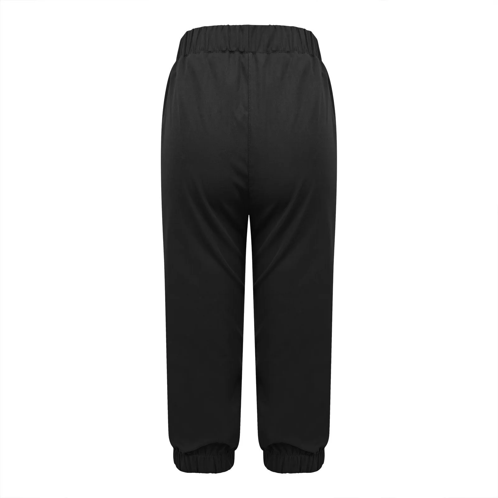 Women's Casual Cropped Pants with Zipper Pockets