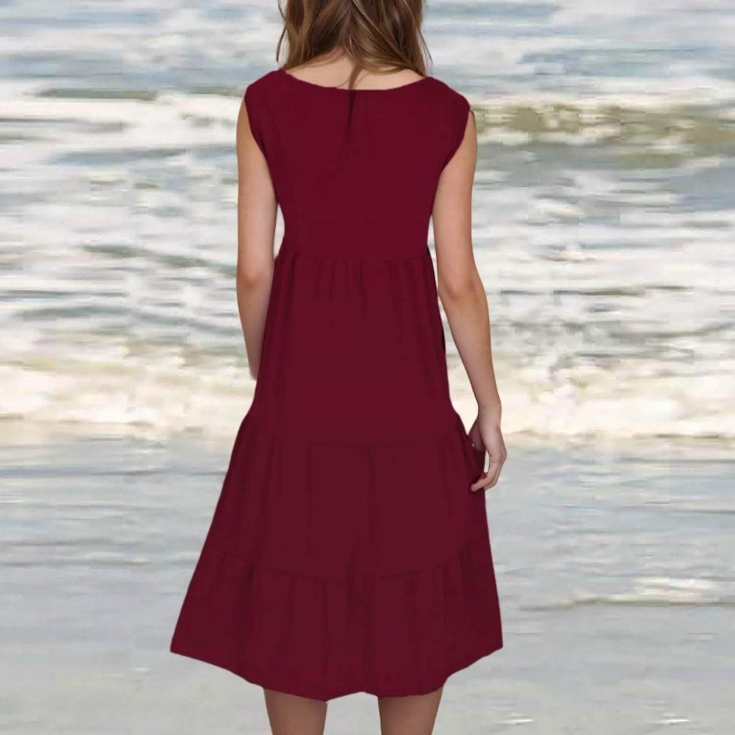 Womens Dress Swimsuit Coverup 2025 Vacation Beach Cover Ups Spaghetti Straps Bathing Suit Cover Up Sundress